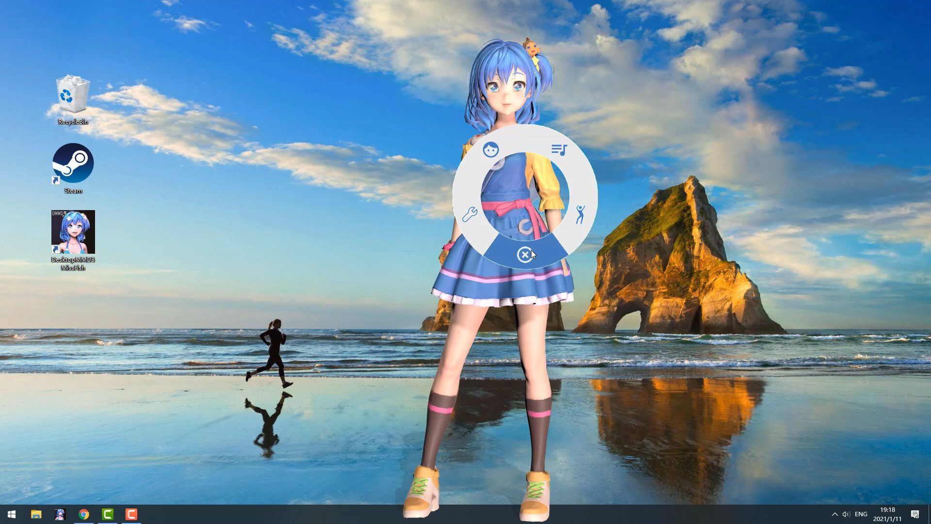 桌面萌娘3鱼鱼小姐(赠送整合集成百+款-模型+音乐舞蹈）-2